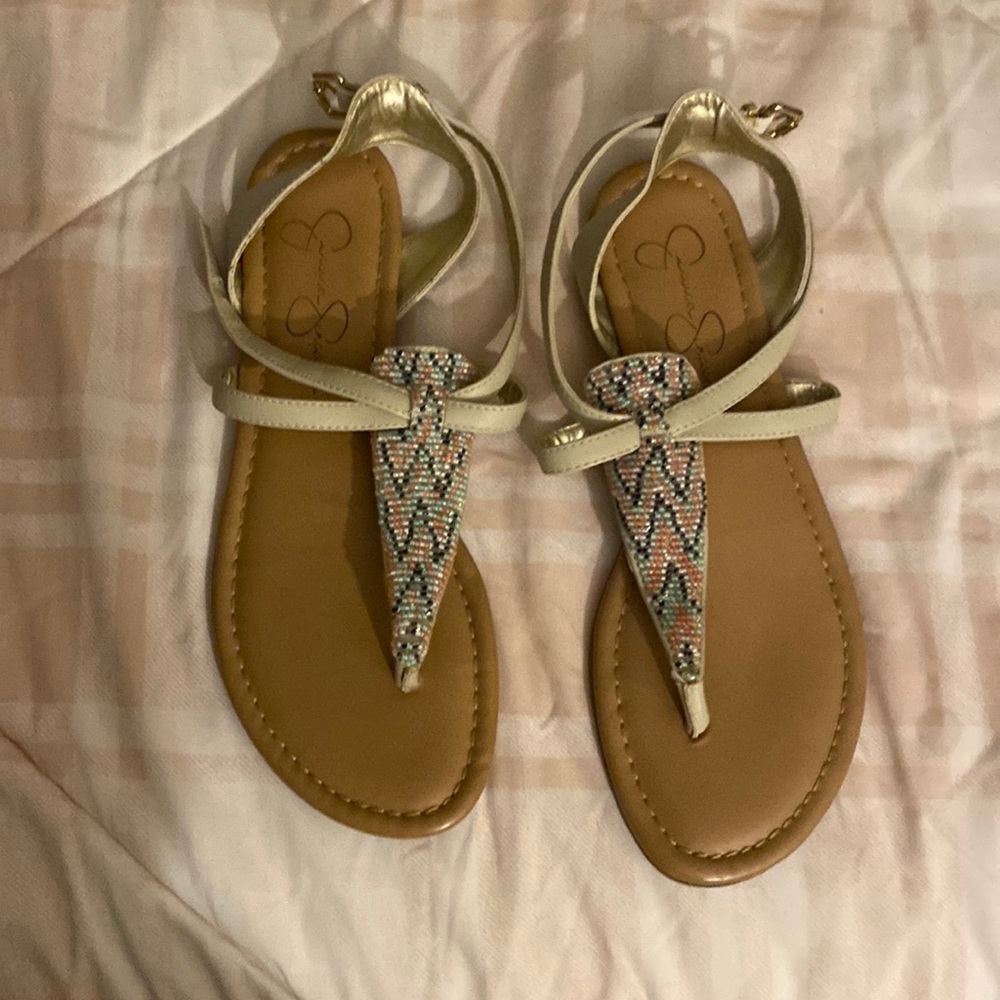 Jessica Simpson brand flat sandals size 8